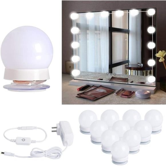 Hollywood Style Led Vanity Mirror Lights Kit - Vanity Lights Have 10 Dimmable - Picture 1 of 1